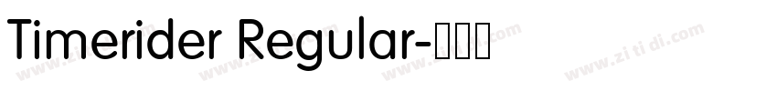 Timerider Regular字体转换